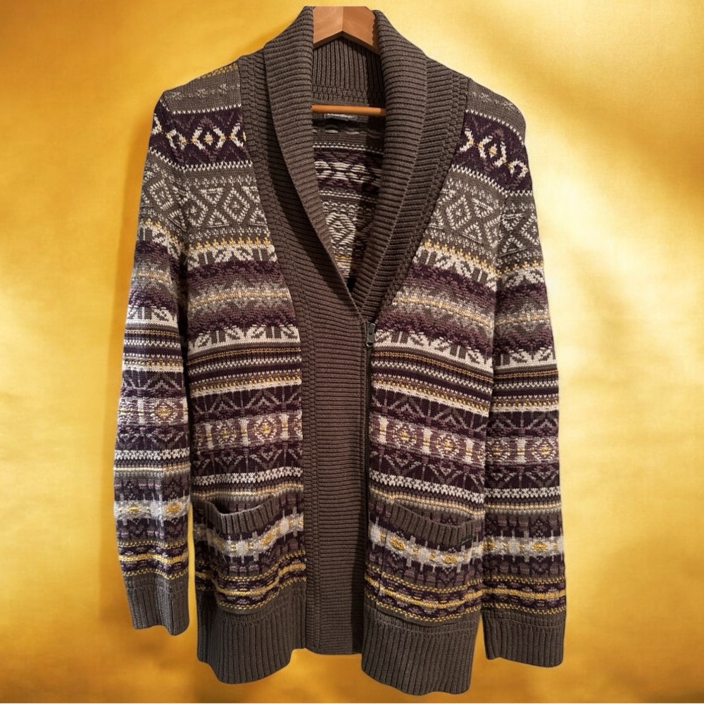 EDDIE BAUER double breasted zipper sweater
